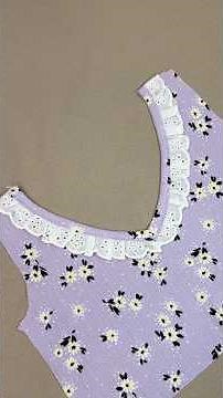 How to beautifully sew a neck with ruffles and edging #sewing