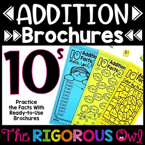 10s Addition Brochures - 10 Addition Facts Practice Sums Within 20