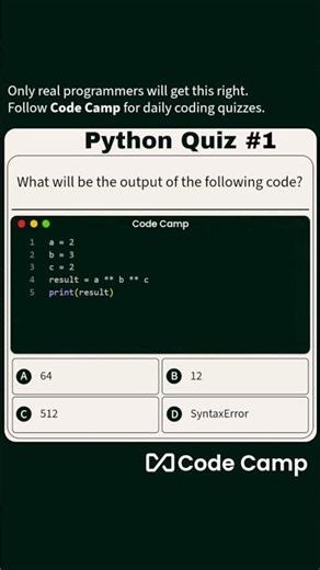 Python Quiz Q-1 | Code Camp