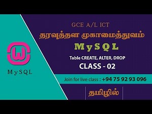 GCE (A/L) ICT | Database | SQL | Tamil Medium | Part 02