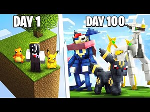 I Spent 100 Days in Cobblemon SKYBLOCK VS my Rival!