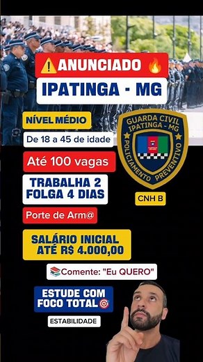 Ipatinga Municipal Guard Exam - MG 🚨