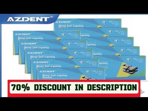 #AZDENT 10 Packs Dental Orthodontic Brackets Passive Self Ligating Braces MBT/Roth 0.022 345 Hook W