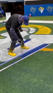 22K views · 235 reactions | The Los Angeles Rams field crew using their #graco striping equipment to prep the field for the NFL NFC Championship game. ・・・ Puttin’ the finishing touches on the NFC Championship field. | Graco Inc. | Facebook