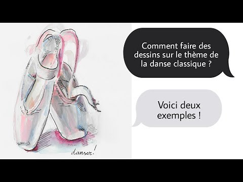 Chausson de danse dessin facile à faire à l’aquarelle tuto