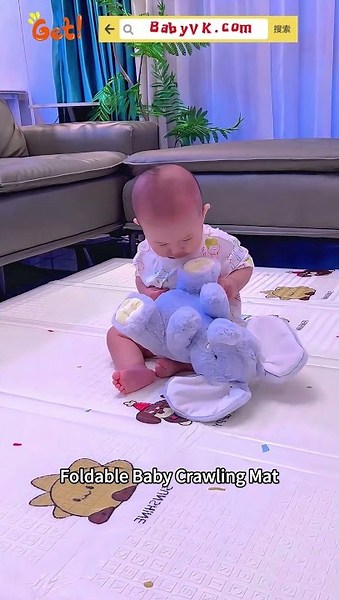 Foldable Baby Crawling Mat: Easy to Fold, Store & Take Anywhere #Baby