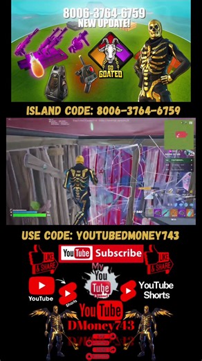 #fortnite ⭐️Island Code: 8006-3764-6759⭐️ 🐐Go Goated🐐 🚨New Map🚨 ✅The Best Go Goated✅