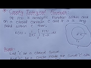 Important Theorem "CAUCHY INTEGRAL FORMULA" With Complete Proof ❄️❄️❄️❄️