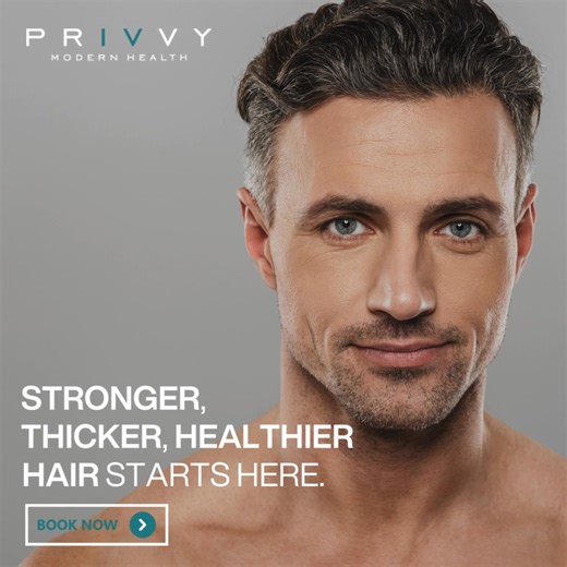 Thinning hair? Here’s a new solution. Privvy’s hair restoration program combines advanced treatments to help bring back thicker, stronger, healthier hair. | Privvy Modern