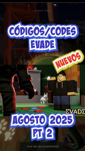 🏃🏻‍♂️Códigos Evade Agosto 2025 #roblox
