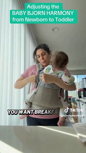 Adjusting the BabyBjörn Harmony for Newborns to Toddlers