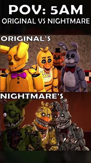 5 AM POV - FNAF 1 VS 4 ANIMATION #fivenightsatfreddy #fivenightsatfreddyssecuritybreach #fnafmemes