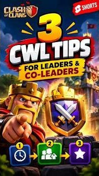3 CWL Tips Every Clan Leader Must Know!🏆 Win More Clan War League | Clash of Clans #shorts #cwl #coc