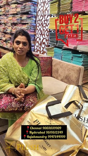 Buy 2 Get 1 Aadi Offer..!! at PLUSH Boutique and Beauty Lounge.. Buy 2 Sarees and get 1 Saree FREE...!! Buy Any 2 Cosmetics and get 1 Cosmetic Product FREE..!! Take any 2 Salon Services and Get 1 Service Free..!! . Offer Valid Till August 10th . Hurry reach ur nearest PLUSH store..!! Video call shopping available..!! PLUSH Chennai 91 9543676444 / 9003039909 PLUSH Rajahmundry 919947644999 PLUSH Hyderabad 91 9519512349 . #santhoshiplush #santhoshisrikar #offer #buy3get1 #aadioffer #salonforwomen #