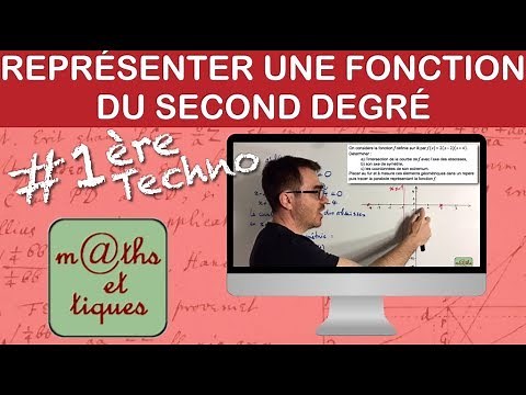 Representing a second-degree function - Première Techno