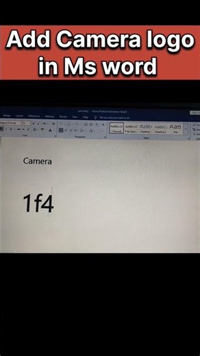 Add Camera 📸 logo in Ms word #english #computereducation #computerknowledge #learnmsexcel #msword