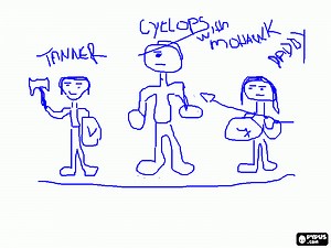 Tanner/Cyclops/ coloring page, printable Tanner/Cyclops/
