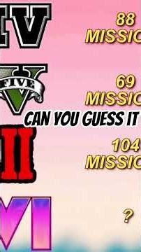 CAN You guess how many missions will be featured in GTA6 #gta6 #rdr2 #gta5 #gta4 #rockstargames
