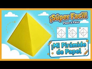 How to Make a 3D Paper Pyramid 📐 Easy Origami for School Step-by-Step Tutorial