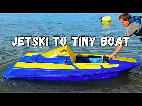 Made a tiny boat from an old jetski - full video -