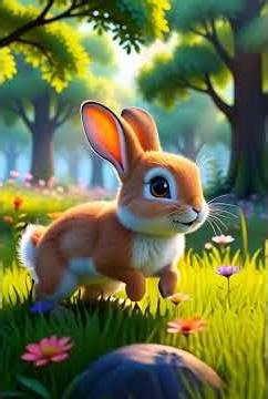 Animated Rabbit Running Through a Forest | Cinematic Nature Animation