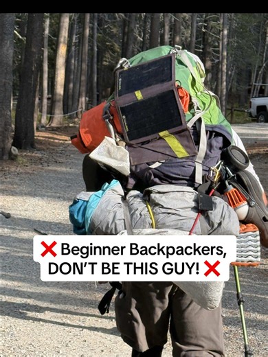 Beginners backpackers, STOP bringing this (bring these instead). 3 common mistakes beginner backpackers make when building their kit. #backpackinggear #backpacking #backpackinglife #backpackingtips #backpackingtrip