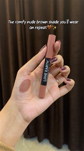 ✨Mansi Sharma✨ | Comment “link” or “shade” for links 🔗 Shade: Juniper by love earth 💖🤎 . (Lipstick, lip crayon, swatch, makeup, beauty, nude brown shade)... | Instagram