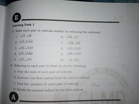 G9 Week7 LT1: Operations of Radicals