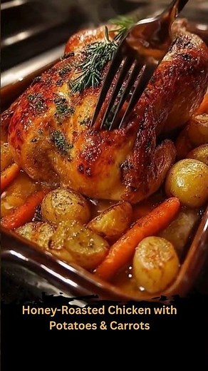 Honey-Roasted Chicken with Potatoes & Carrots