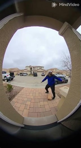 Delivery Driver Caught in Sudden Earthquake! (Doorbell Camera Footage) #Earthquake #DeliveryDriver