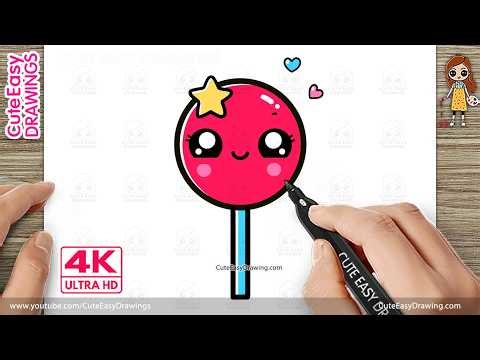 How to Draw a Cute Lollipop | Easy Step-by-Step for Kids & Toddlers!