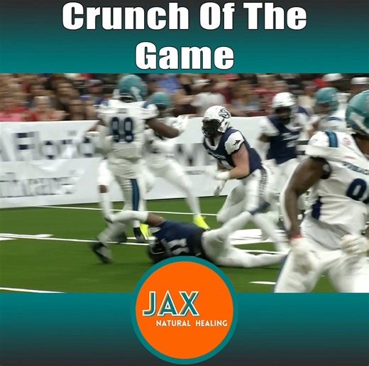 1.3K views | Check out this week’s Jax Natural Healing Crunch of the Game! LB Hayden Hatcher delivered a massive hit to the Massachusetts Pirates! | Jacksonville Sharks | Facebook