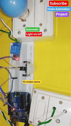 DIY Automatic Home Automation Using PIR Sensor #arduinoproject #experimnent