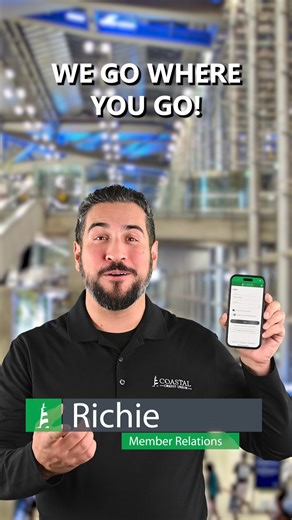 Wherever life takes you, Coastal’s new Digital Banking goes with you. Watch the video to see our Member Relations Specialist, Richie, snap his way through some of the new tools that help you bank better to live better. 📱✨ Now we want to hear from you! Tell us the most interesting place you’ve ever used your phone to bank. Road trip? 🚗 Airport? ✈️ Beach? 🏖️ Somewhere unexpected? 👇 Drop your answer, or share a photo, in the comments for a chance to win $100! 💵 And follow us for more chances t