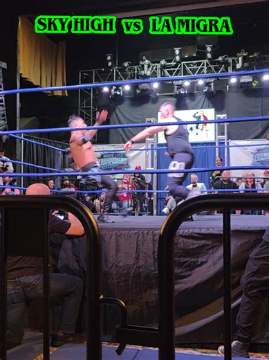 SKY HIGH vs LA MIGRA in a tag team match for NWA New Mexico Duke City Championship Wrestling in Albuquerque New Mexico. #indiewrestling #prowrestling #skyhigh #lamigra #wrestlingtiktok