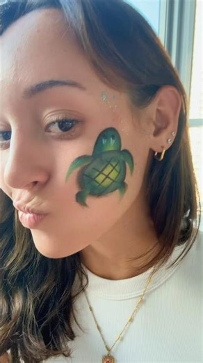 Face Painting a Turtle in 30 Seconds