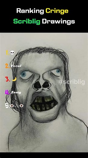 Ranking Cringe Scriblig Drawings #shorts