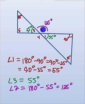 Use Rules of #angles and #triangles to Find Missing Angles Example 1 #geometry