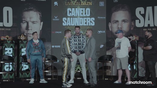 🔥Canelo and Billy Joe Saunders face off at the final presser🔥