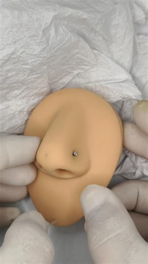 Nose piercing fake toy #nosepiercing #piercings #asmr #shorts