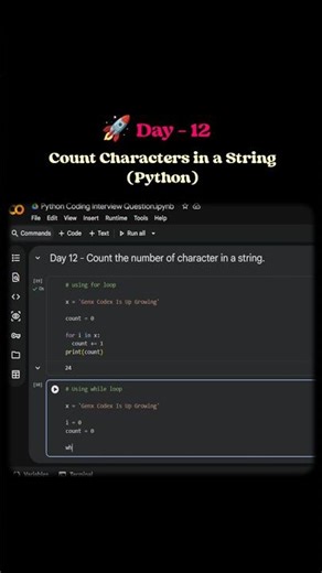 Day 12 – Count Characters in a String (Python)