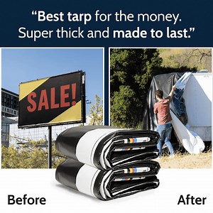 Once an billboard along a freeway, now a heavy duty vinyl tarp. • Perfect for tarps, coverings, awnings, linings, & more • Heavy duty, water resistant & UV protected • Unbeatable prices & made to last • Made from upcycled vinyl billboards | Billboard Vinyls