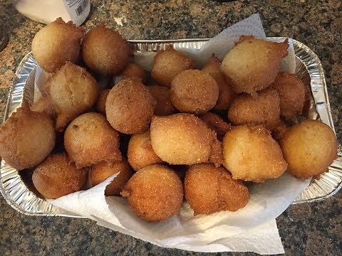 FRIED CORNBREAD BALLS/ DEEP FRIED CORNBREAD RECIPE