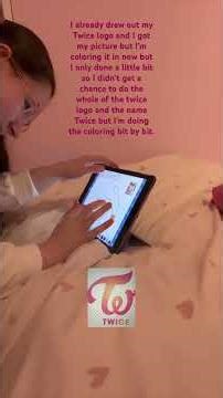 I only colored in the Twice Logo a little bit and I might do the coloring bit by bit.#twice