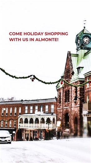 Make Almonte your destination for holiday shopping this year! With unique shops, festive décor, and all the delicious snacks to keep that shopping energy up, this Hallmark town will help you check off everyone on your Christmas list. Some of our favourite places to shop: @tinbarnmarket – all the cutest holiday decorations and home décor @cheerfullymade - unique gifts made by local artisans @bkrbobs - Yummy goodies and fresh baking for your holiday party @shopmodernfable - all the fashionable fin