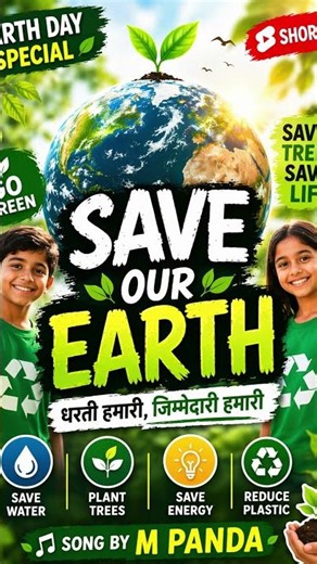 Earth Day Anthem 🌍 | Save Water, Save Trees | School Song by M Panda