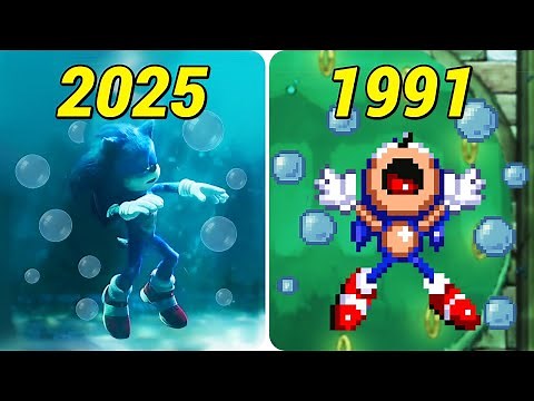 The evolution of SONIC drowning theme (1991-2025)
