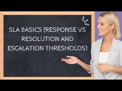 SLA basics response vs resolution and escalation thresholds
