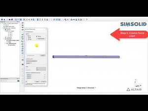 Altair SimSolid VS13 Simply supported beam with mid span load