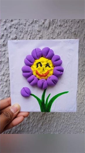 How To Making Flowers With Clay Craft Idea #wallhanging #ytshorts #shortsfeed #art